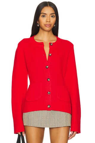 Dani Cardigan in Rouge | Revolve Clothing (Global)