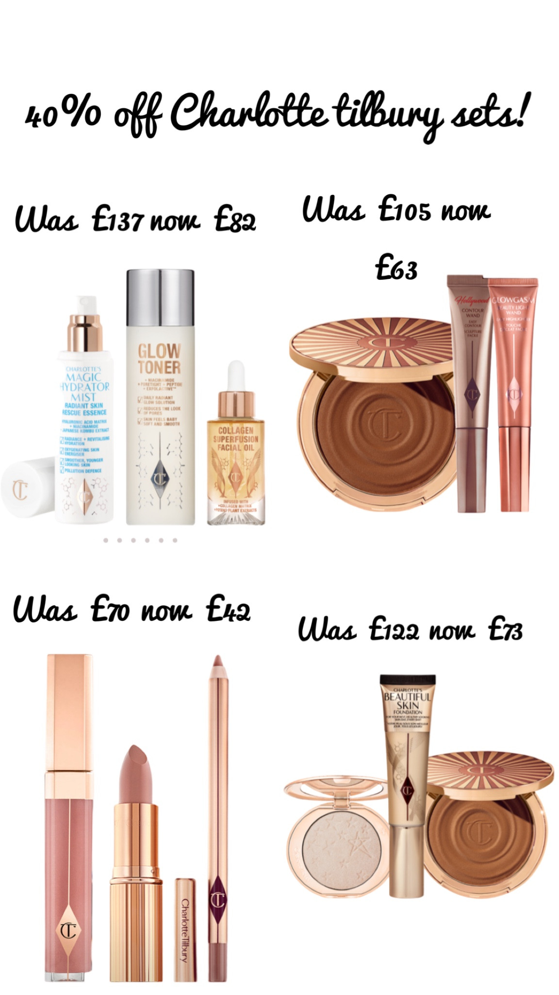40% off Charlotte tilbury sets! 

Beauty deals, make up, cyber week, Black Friday deal 

#LTKCyberWeek #LTKbeauty