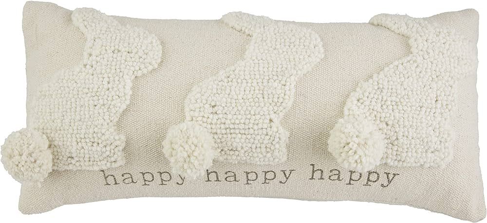 Mud Pie Easter Bunny Hook Pillow, 18" x 8", Happy | Amazon (US)