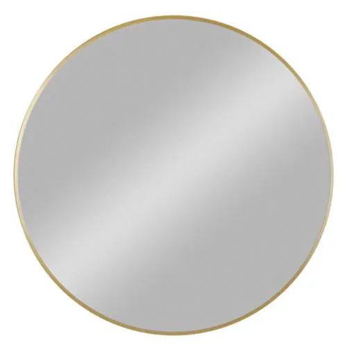 allen + roth 28-in L x 28-in W Round Gold Framed Wall Mirror | Lowe's