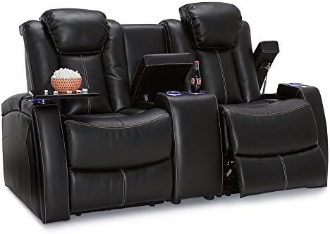 Seatcraft Omega Home Theater Seating - Leather Gel - Power Recline - Power Headrests - USB Chargi... | Amazon (US)