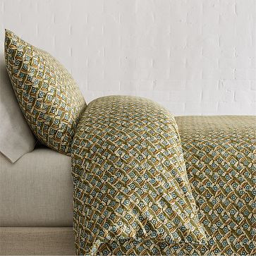 Pierce & Ward Floral Lattice Duvet Cover & Shams | West Elm (US)