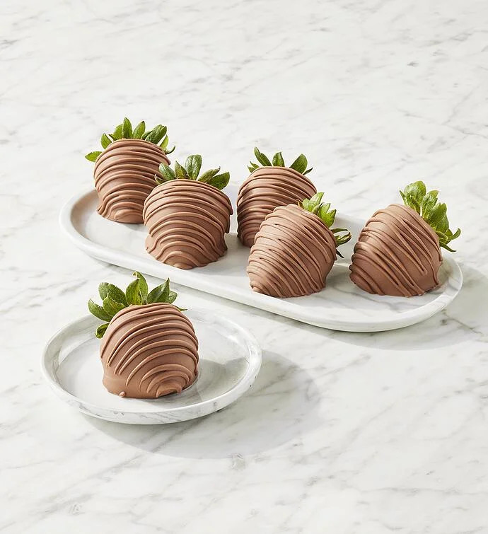 Harry & David® Belgian Milk Chocolate Hand-Dipped Strawberries - 6 Count | Harry & David