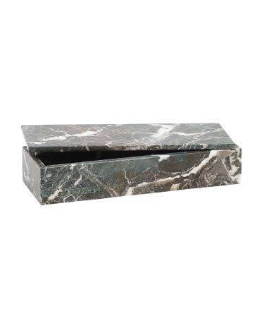 14x5x3 Marble Decorative Box | TJ Maxx