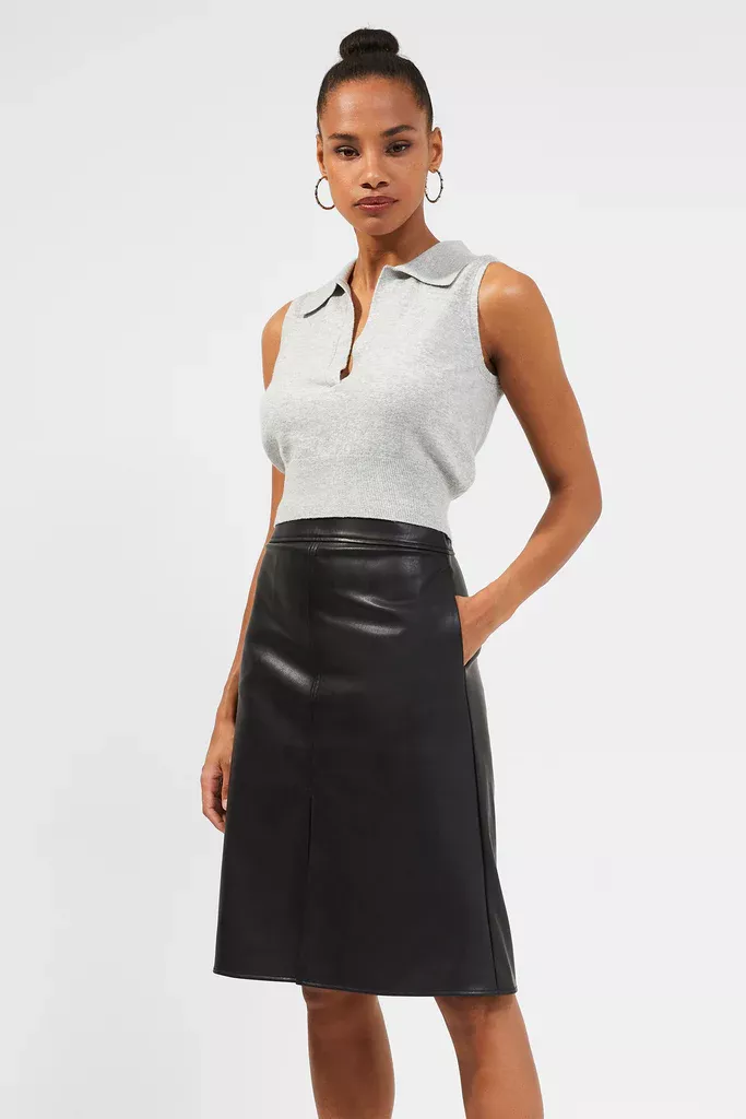 Faux Leather Midi Skirt curated on LTK