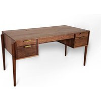 Solid Wood Executive Desk Mid Century Modern, Walnut, Cherry, Oak, Maple | Etsy (US)