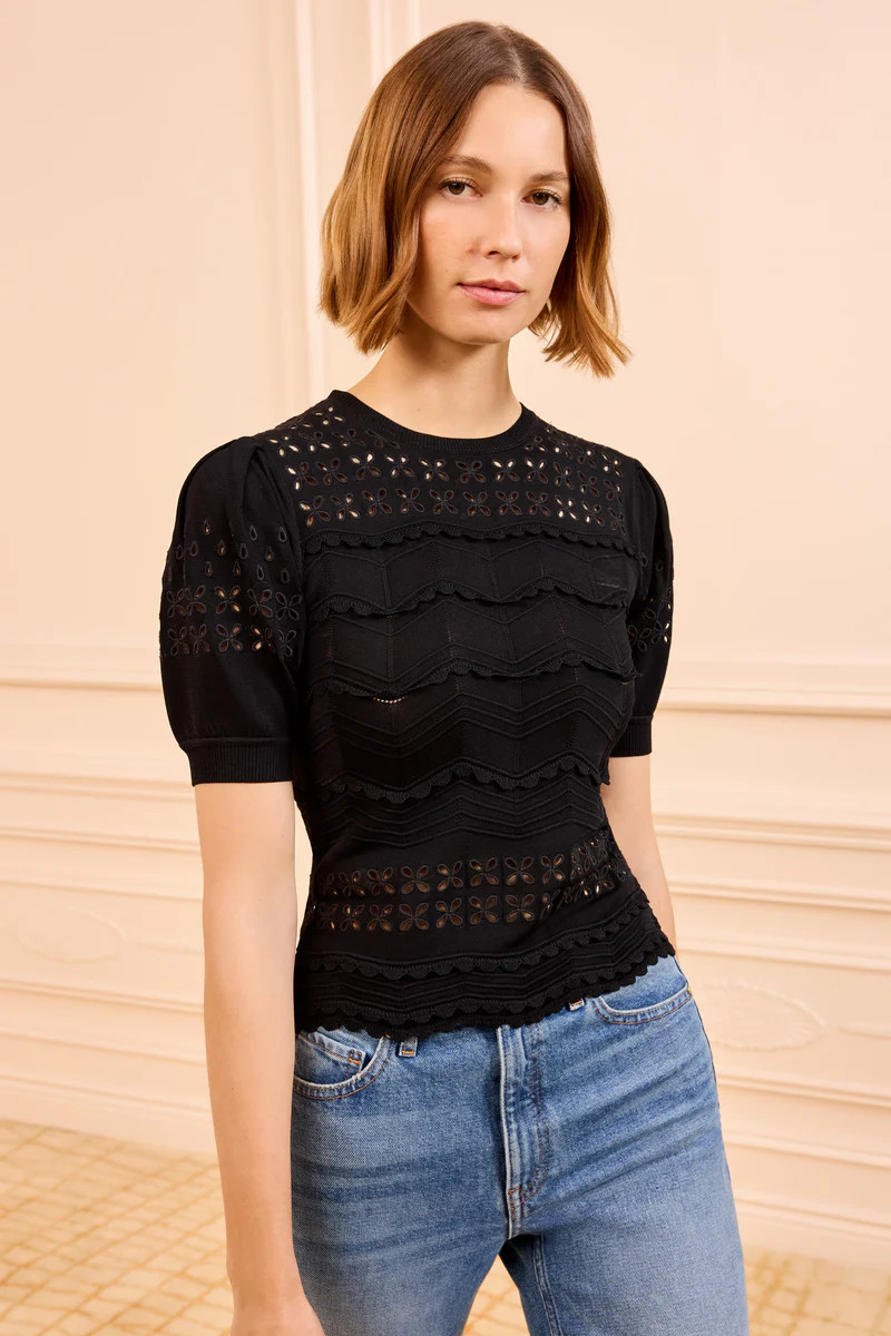 Marcelena Eyelet Knit Top

          Noir | Ulla Johnson