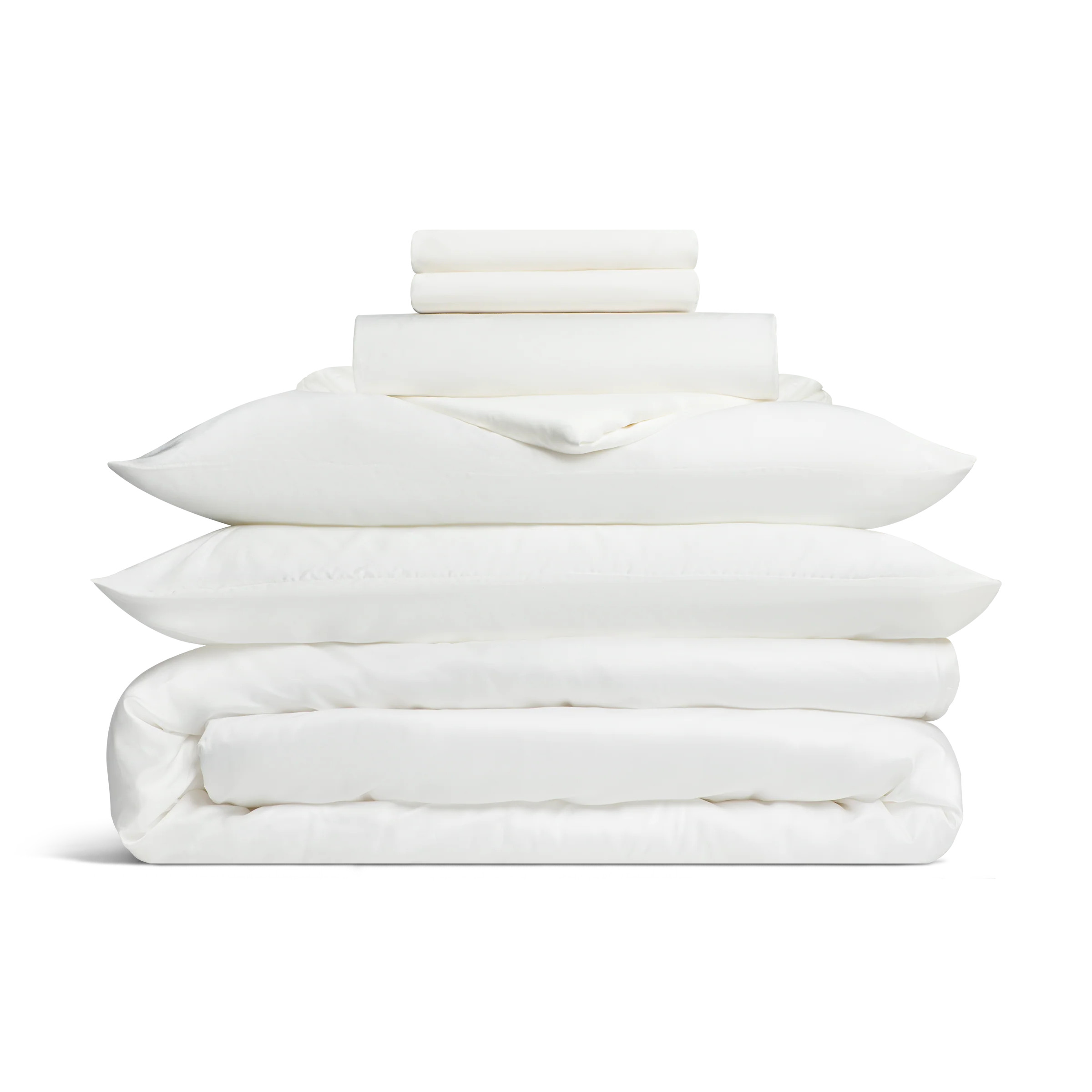 Sateen Bundle in Cloud White | BleuBully Bedding