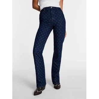 Kacey Lee Women's High-Rise Star Print Bootcut Jeans, Sizes 0-18 | Walmart (US)