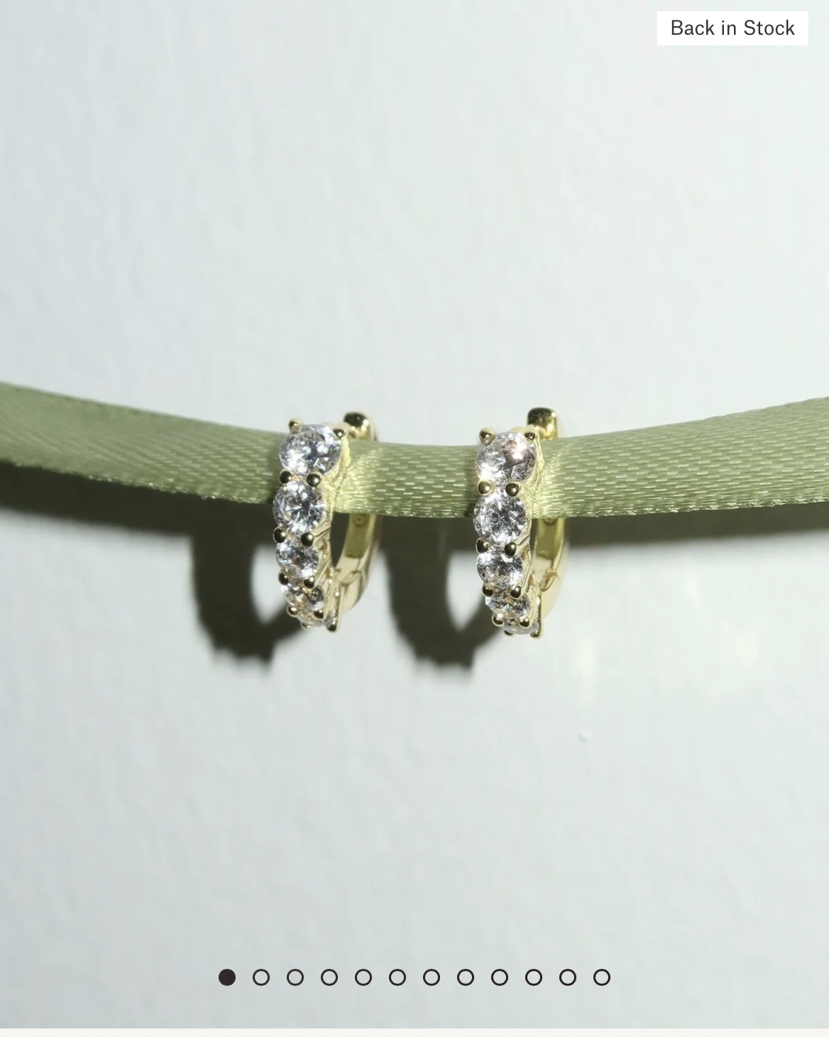 Cupcakes & Cashmere 14k gold-plated silver + cubic zirconia huggie earrings — 20% off first-time purchase with code SISTER20