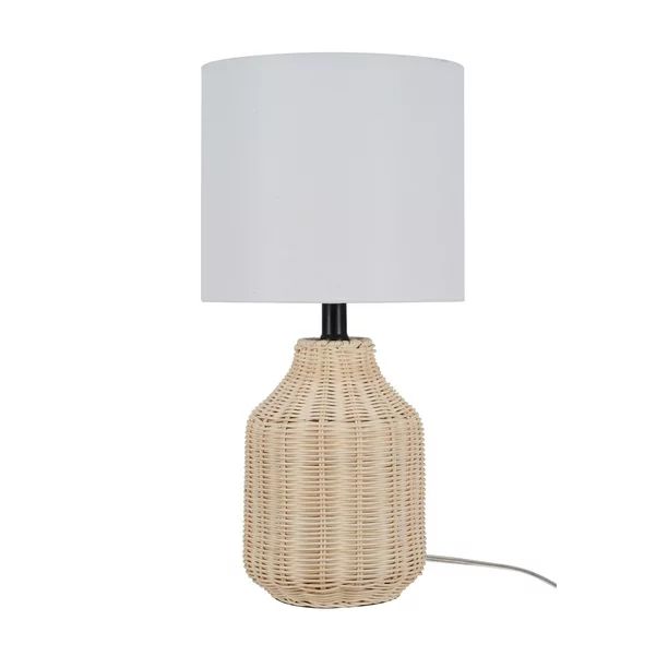 Better Homes & Gardens 18" Woven Rattan Table Lamp, Natural Finish | Walmart (US)