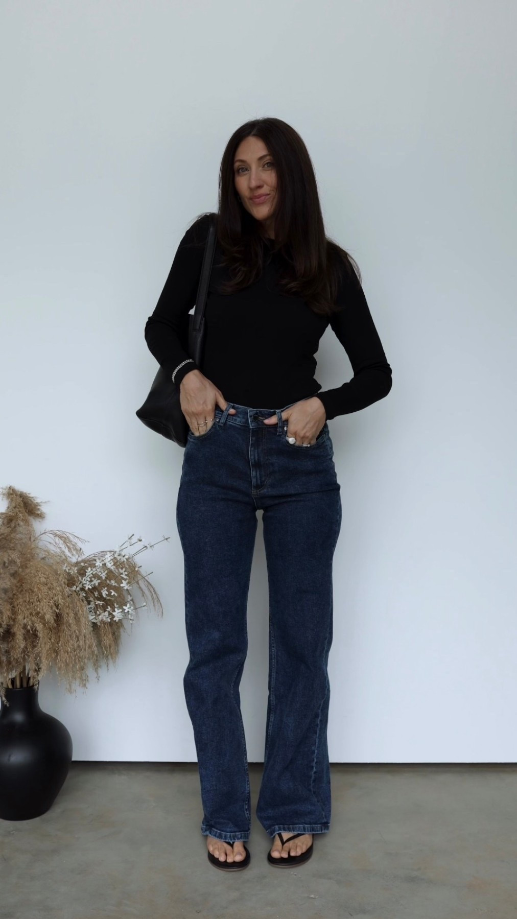 These jeans have a lovely fit. They offer nice stretch and also length options are available. I did the U.S. size 6 - I’m typically a 27” waist. The black top is great quality, it’s ribbed as well. You can tuck it in easily for a polished look, or leave it out if you wish!

#LTKootd #LTKmomlife #LTKOver40