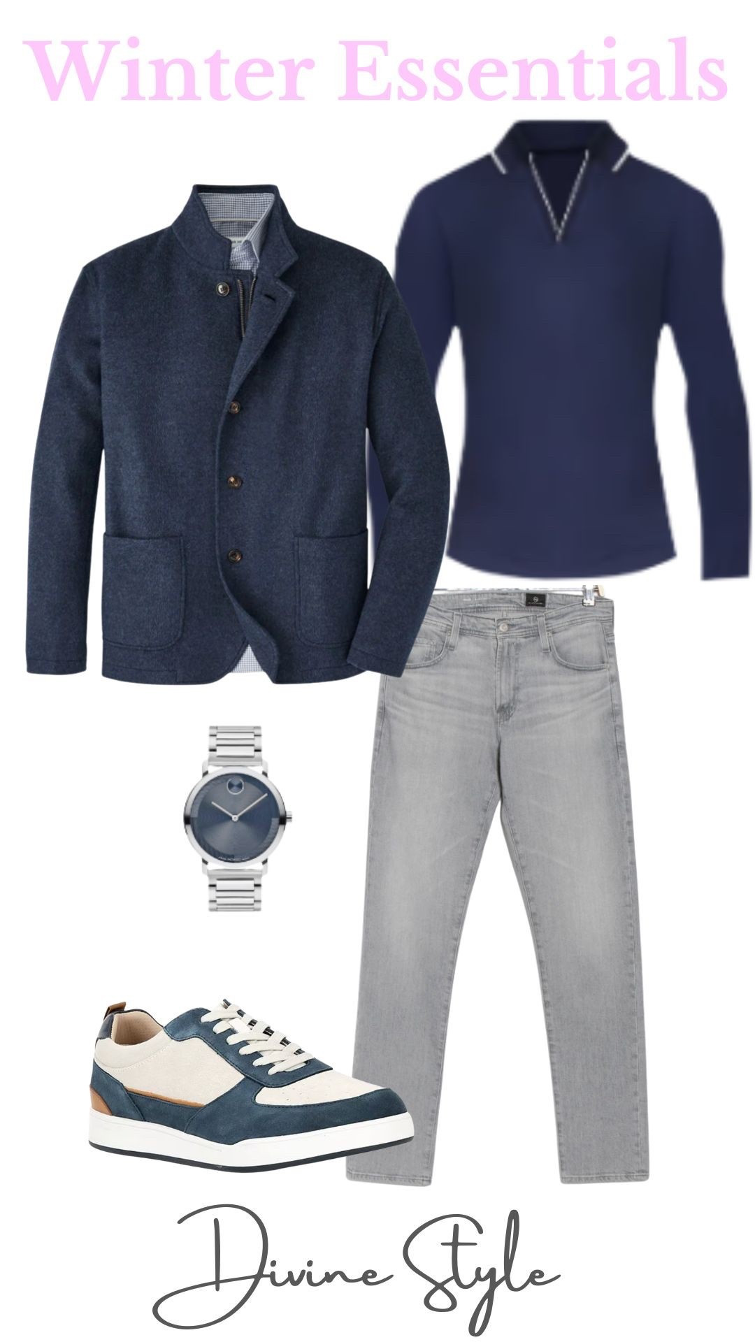 Stylish yet comfortable men’s winter outfit you can wear at home or out for the day. A relaxed jacket, layered with a Henley shirt or polo shirt, jeans, cozy socks and fashion sneakers. Accessorize with a stylish baseball hat and watch.

#LTKootd #LTKMens
