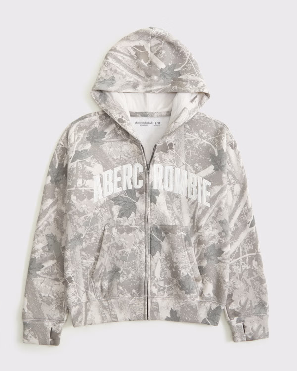 logo full-zip hoodie | Abercrombie & Fitch (US)