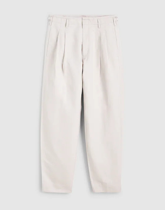 Double-Pleated Trousers in Meridian Linen Blend | Madewell