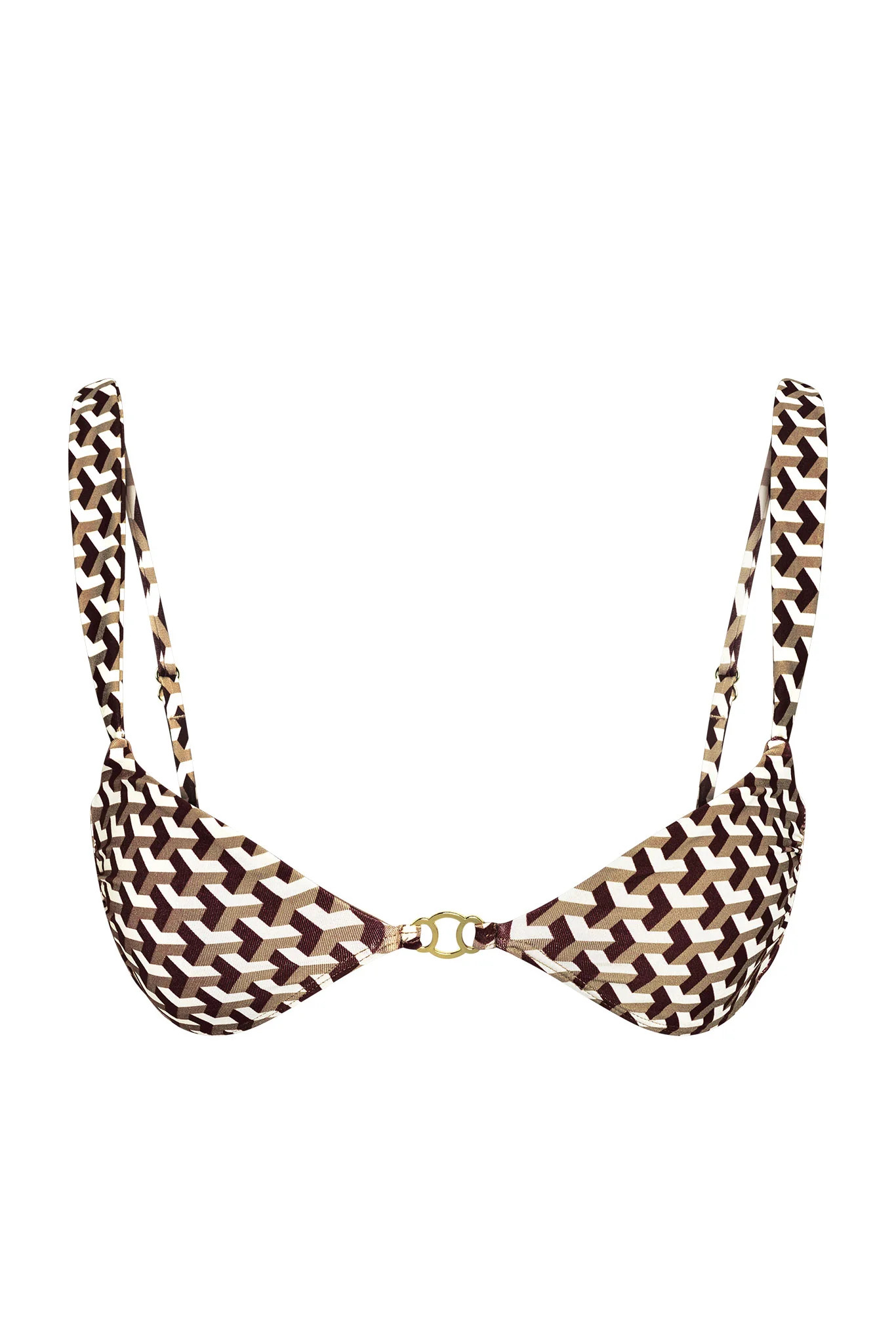 Petit Ermitage Top - Husk Geo | Monday Swimwear