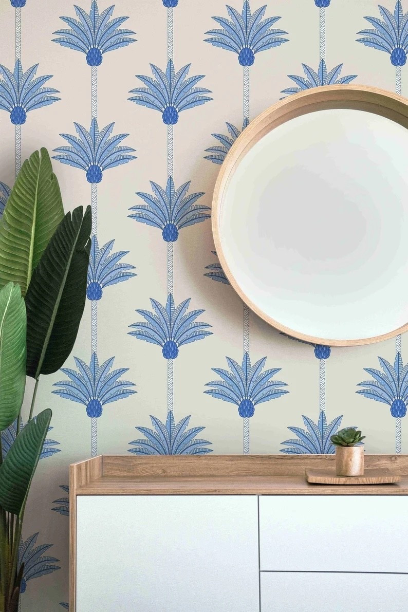 Peel & Stick Wallpaper - Decorative Palm Stripes Pattern - Pre-pasted and Unpasted Wallcovering - Removable Wall Murals by Green Planet

#LTKTravel #LTKHome #LTKSaleAlert