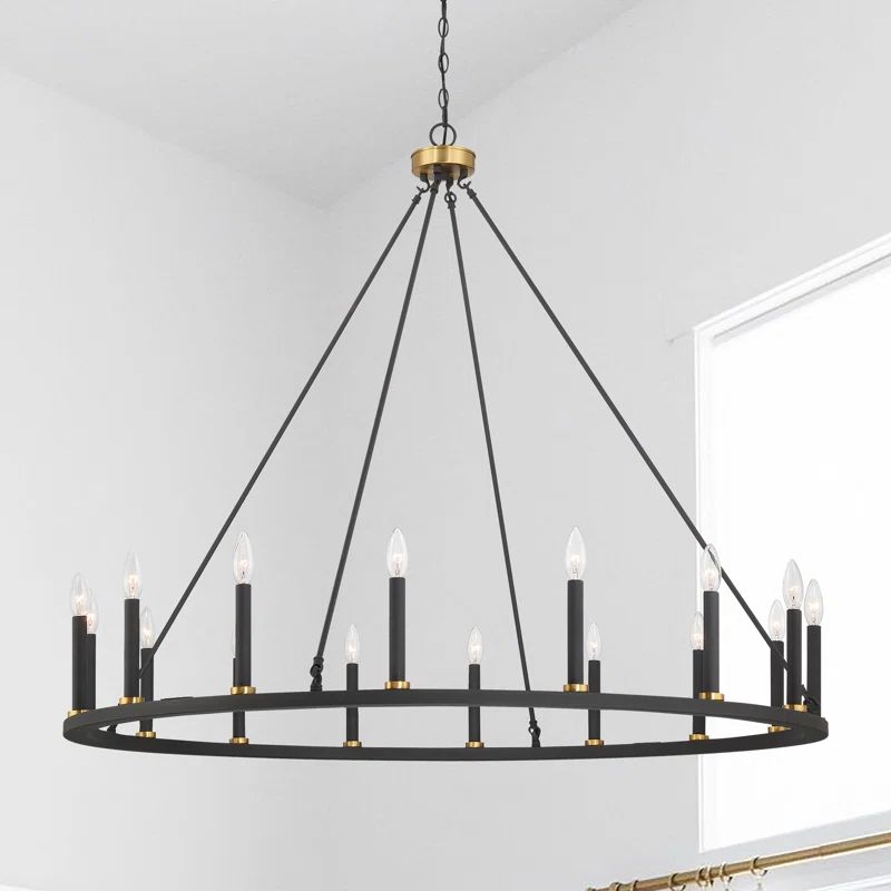 Finchley 16 - Light Wagon Wheel Chandelier | Wayfair North America