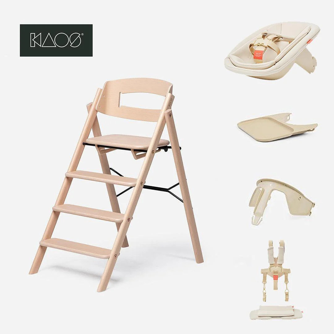 KAOS KLAPP® Highchair Complete Set | Natural Baby Shower | Natural Baby Shower UK