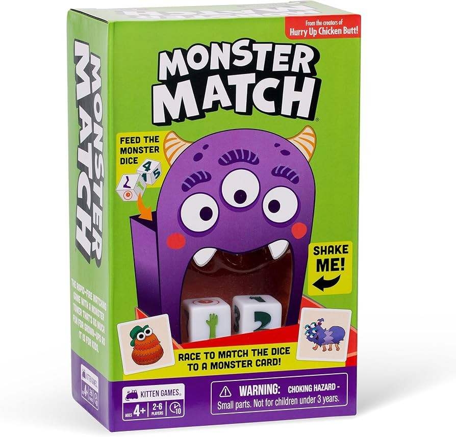 Exploding Kittens Monster Match – Matching Dice Game for Kids Ages 4+– 2-6 Players – Fun Fa... | Amazon (US)