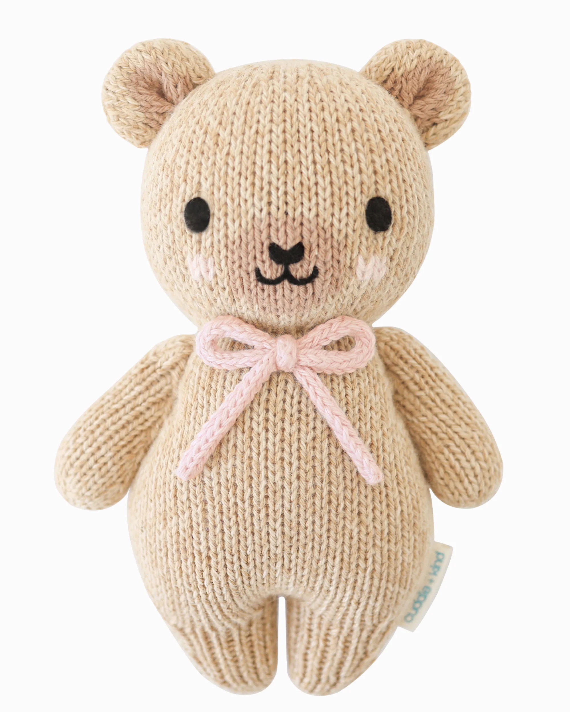 Baby honey bear (blush bow) | cuddle+kind
