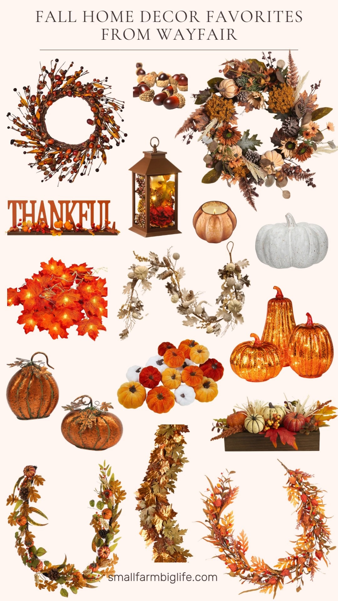  
Wayfair has done pretty fall home decor! Some of its on sale right now. 

They have a great selection of autumn garland and wreaths  
 

#LTKHome #LTKSeasonal
