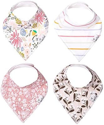 Baby Bandana Drool Bibs for Drooling and Teething 4 Pack Gift Set for Girls “Olive” by Copper... | Amazon (US)