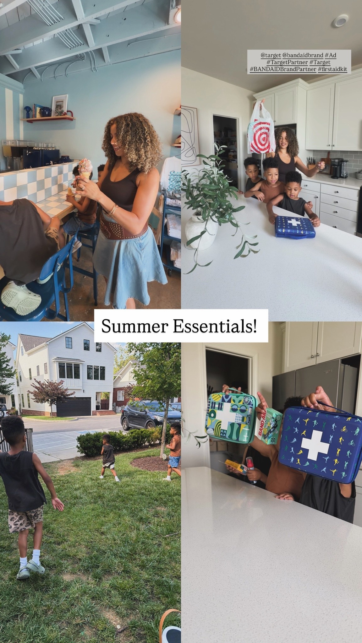 #Ad A few of our most-used summer essentials. ☀️ From park days and sports to spontaneous ice cream runs, these are the things we keep reaching for all season long. 🤍https://on.ltk.com/+uEBS1UcKScQtfTpnmWqTog  @target @bandaidbrand
#TargetPartner #Target #BANDAIDBrandPartner #firstaidkit

#LTKdayinmylife #LTKmomlife #LTKKids