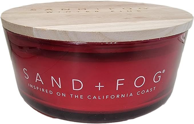 Sand+Fog Sand + Fog Holiday Scented Candle 7 Wicks 35 oz. (Winter Pine), Red | Amazon (US)