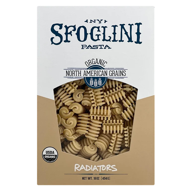 Sfoglini Organic Durum Semolina Radiators Pasta, Shelf-Stable, 16 oz Box | Walmart (US)
