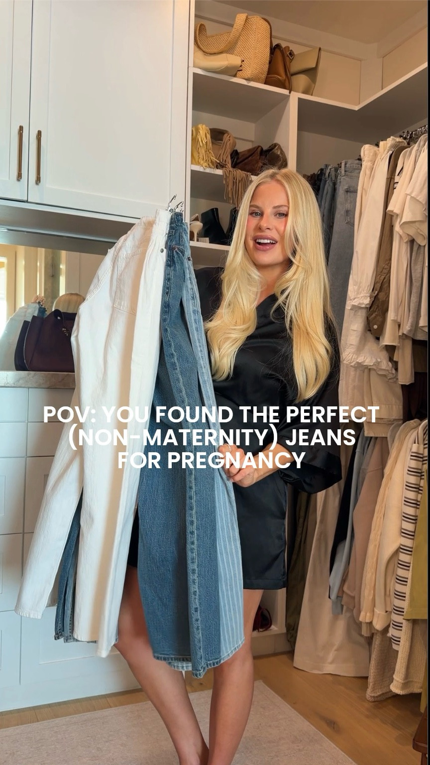 Wearing a medium in tank, 29 reg in jeans (sized up 3 sizes for pregnancy- otherwise they fit TTS)! #kathleenpost Abercrombie! #kathleenpost #AbercrombiePartner @Abercrombie #ad

Spring transition, spring outfits 2026, bump friendly denim, maternity look

#LTKBump #LTKgrwm