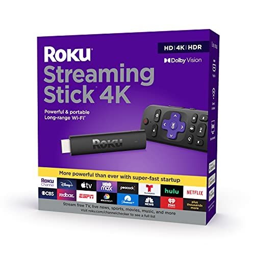 Roku Streaming Stick 4K 2021 | Streaming Device 4K/HDR/Dolby Vision with Roku Voice Remote and TV Co | Amazon (US)