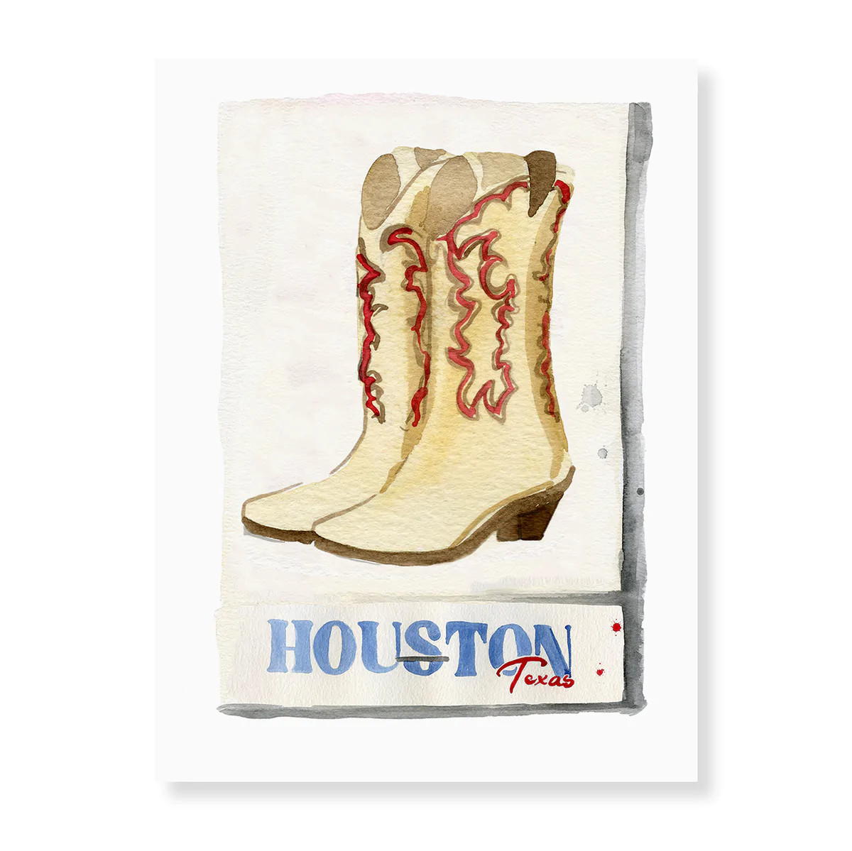 Furbish Studio - Houston Matchbook Watercolor Print | Furbish Studio