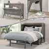 AFI Northampton Gray Murphy Bed Desk with Full Mattress AC783149 | The Home Depot