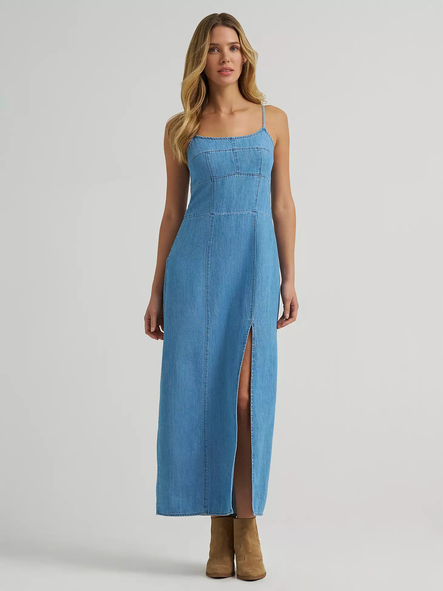 Women's Wrangler Denim Slit Front Maxi Dress | Wrangler