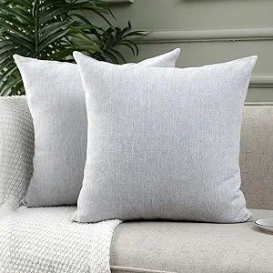 Jepeak Decorative Throw Pillow Covers Pack of 2 Chenille Cozy Modern Concise Cushion Cases for Be... | Amazon (US)