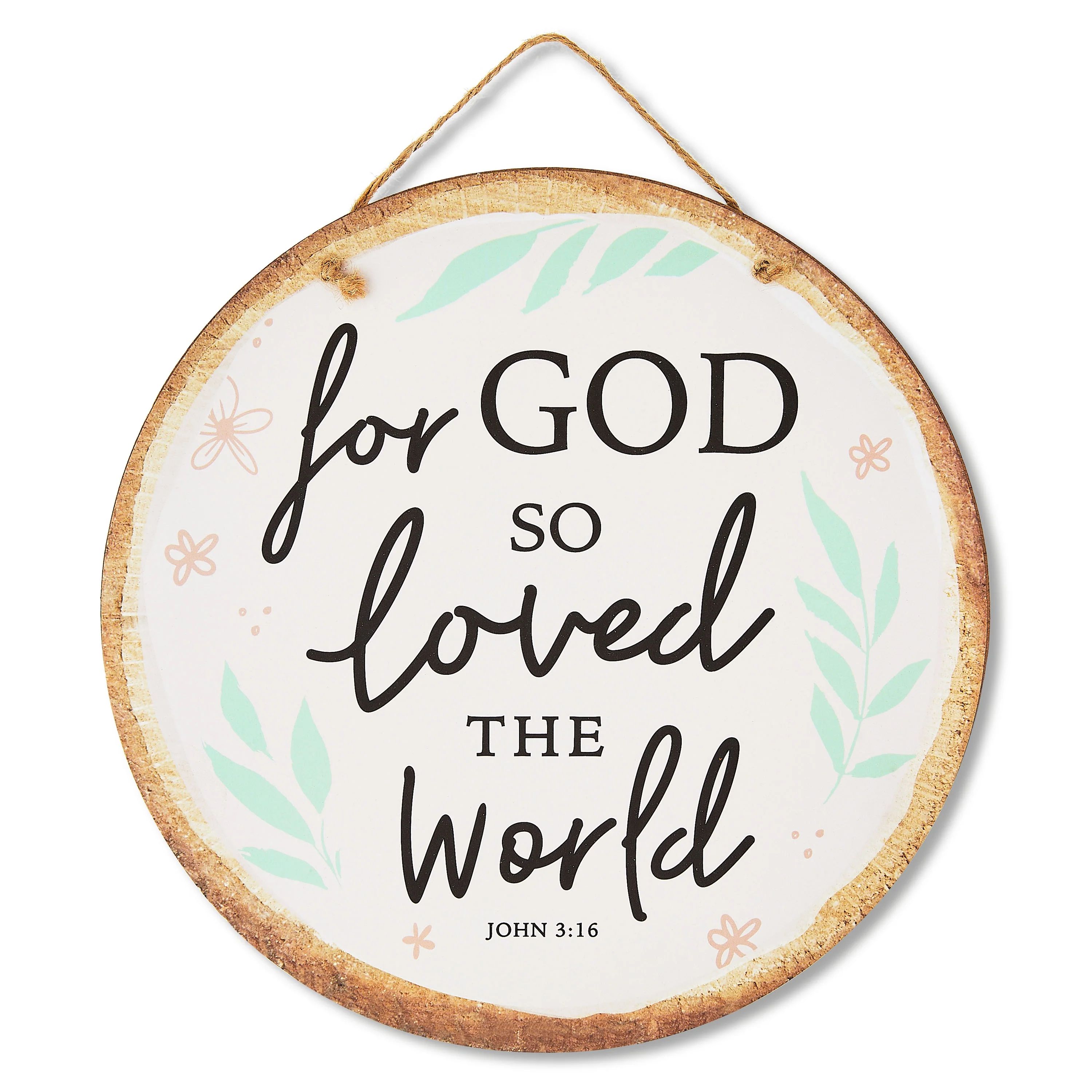 Easter For God So Loved the World Hanging Sign, 8.5 in x 8.5 in, by Way To Celebrate - Walmart.co... | Walmart (US)