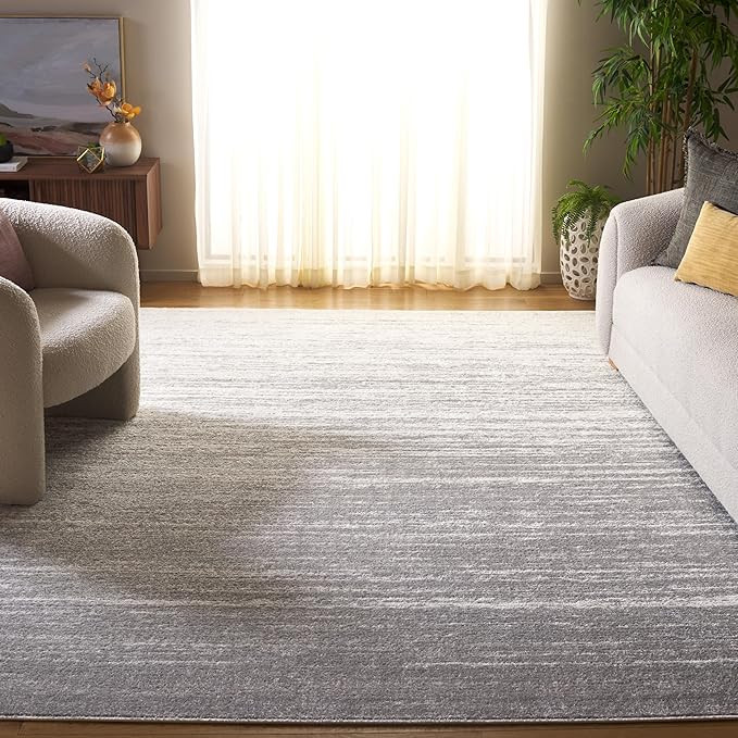 SAFAVIEH Adirondack Collection Area Rug - 8' x 10', Light Grey / Grey, Modern Ombre Design, Non-S... | Amazon (US)