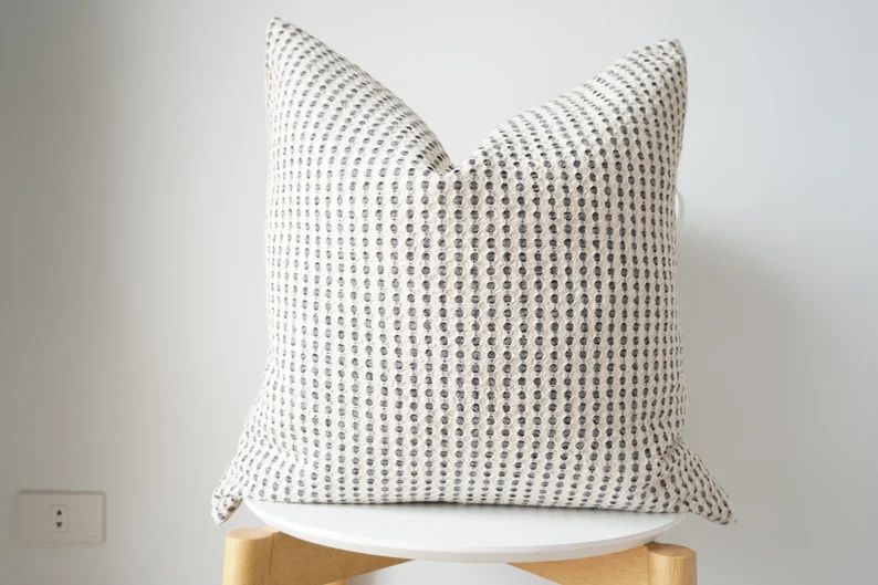Beige Striped Pillow, Neutral Pillow, Farmhouse Pillow, Modern Bohemian, Modern Boho, Lumbar Thro... | Etsy (US)