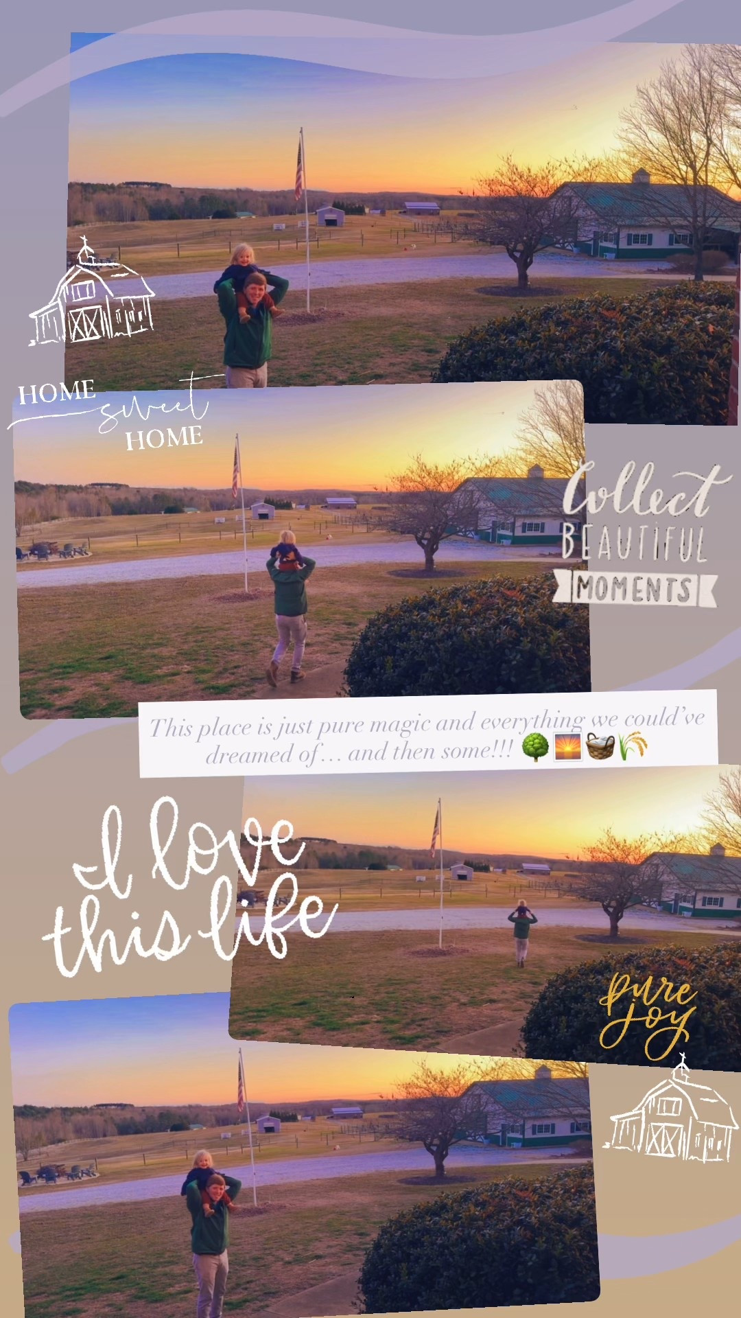 This place is just pure magic and everything we could’ve dreamed of… and then some!!! 🌳🌅🧺🌾