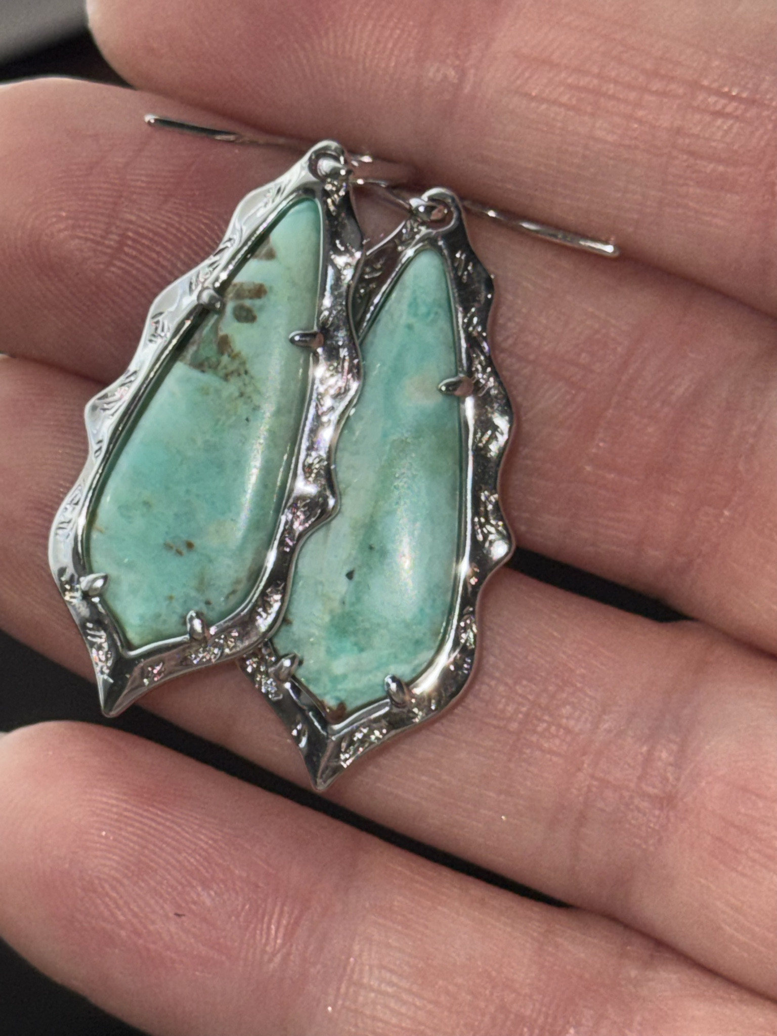 Bought these beautiful earrings as a Birthday gift to myself. I used my 50% off Birthday discount at Kendra Scott and I am obsessed with these earrings. I love turquoise jewelry. 

#LTKdayinmylife #LTKOver40 #LTKmomlife
