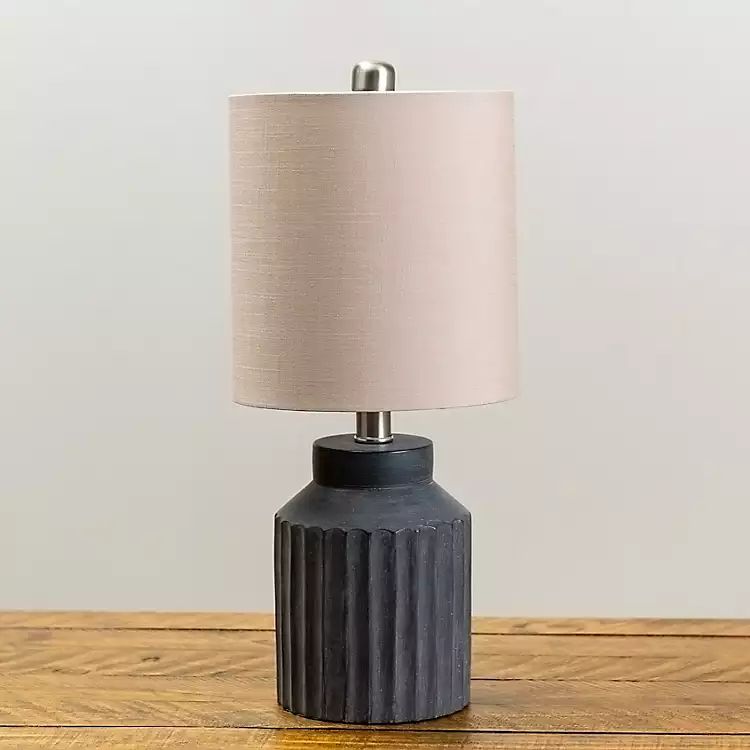 Gray Fluted Concrete Table Lamp | Kirkland's Home
