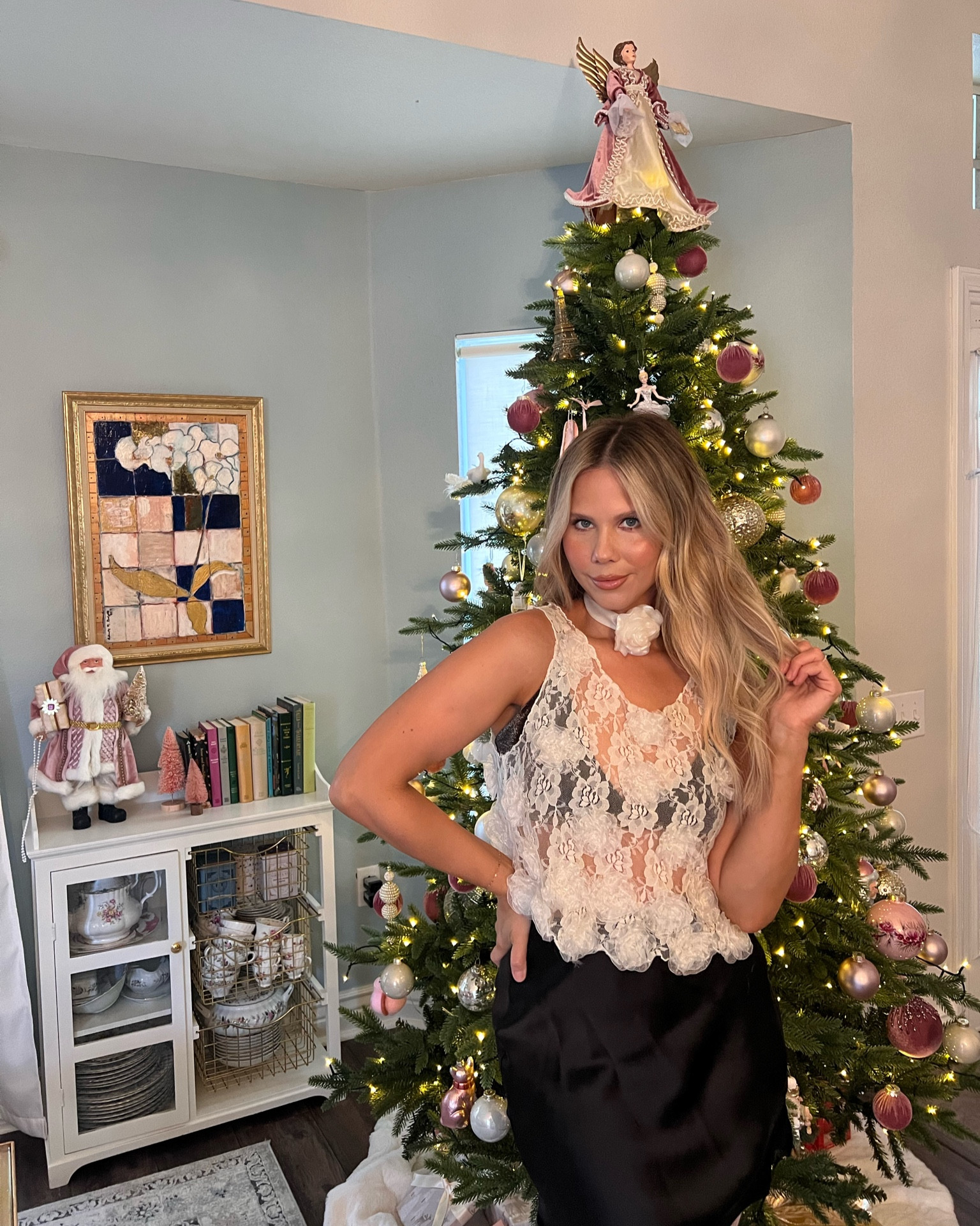 Rosette // Rose Appliqué // rose trend // rose top // rose details // holiday outfit 

#LTKparties #LTKstyletip #LTKSeasonal