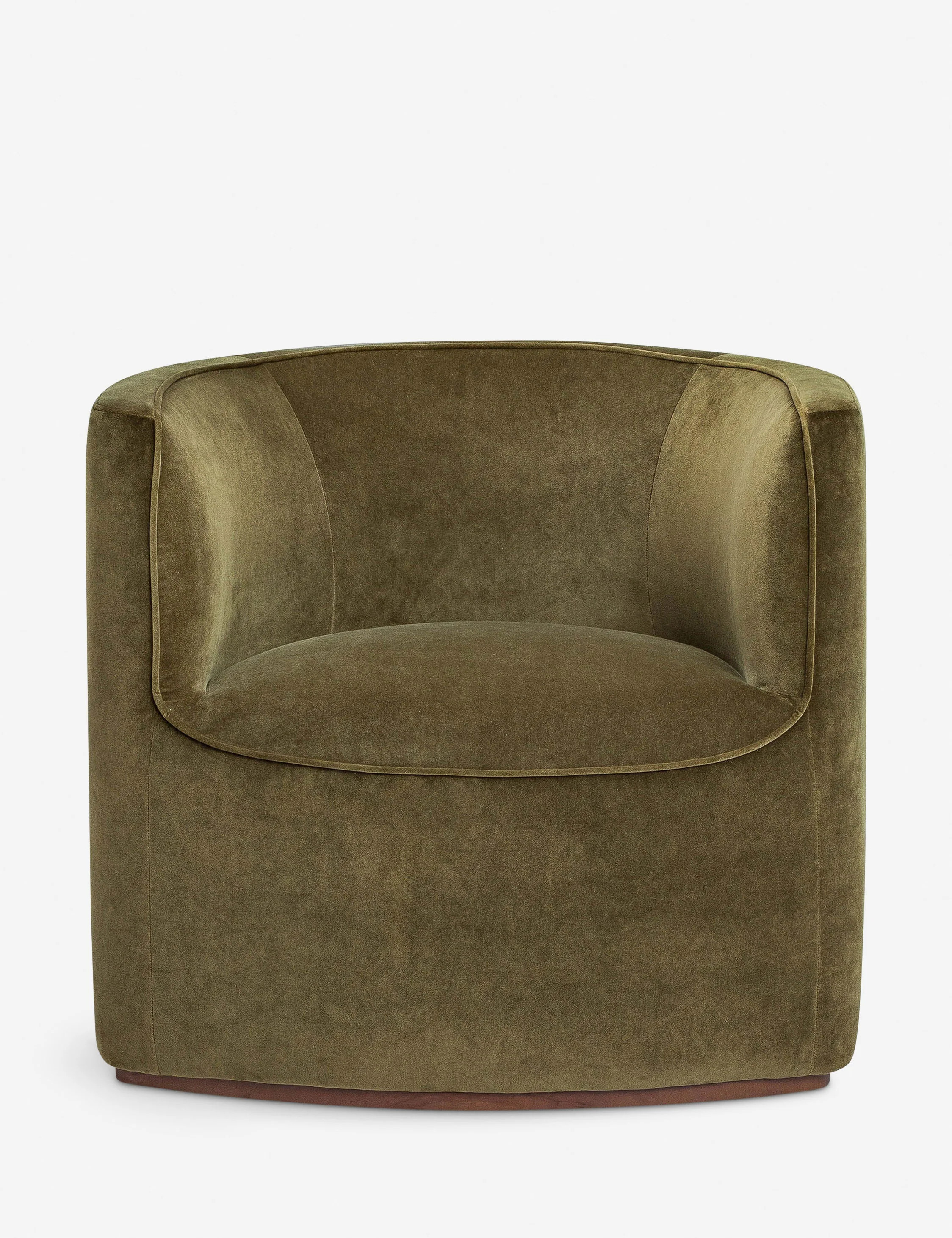 Haynes Accent Chair, Olive Velvet | Lulu and Georgia 