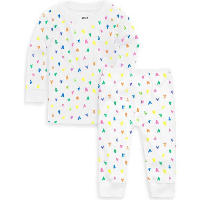 The Nightly Pajama Set, Neon Hearts | Maisonette