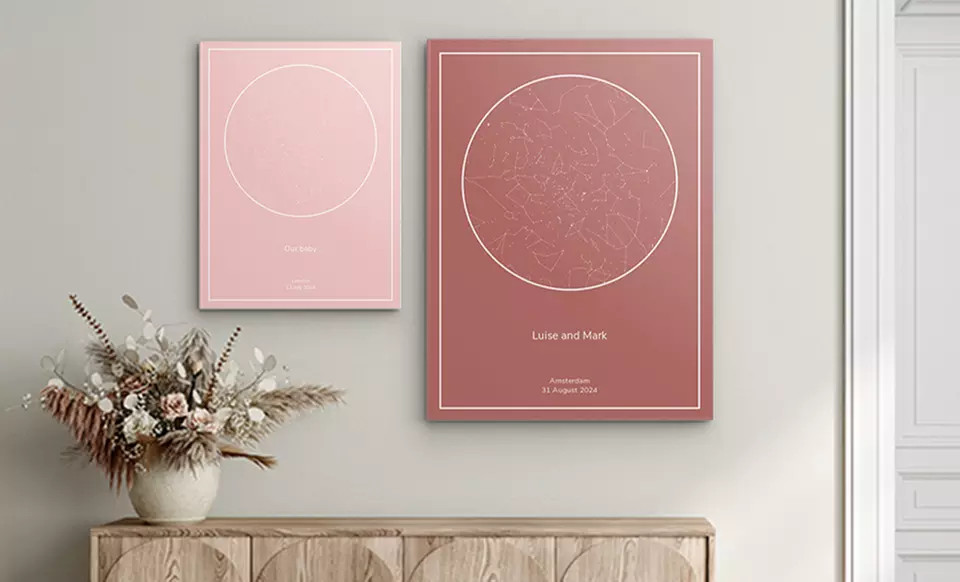 Custom Star Maps on Photo Board from CanvasOnSale (Up to 91% Off) | Groupon North America