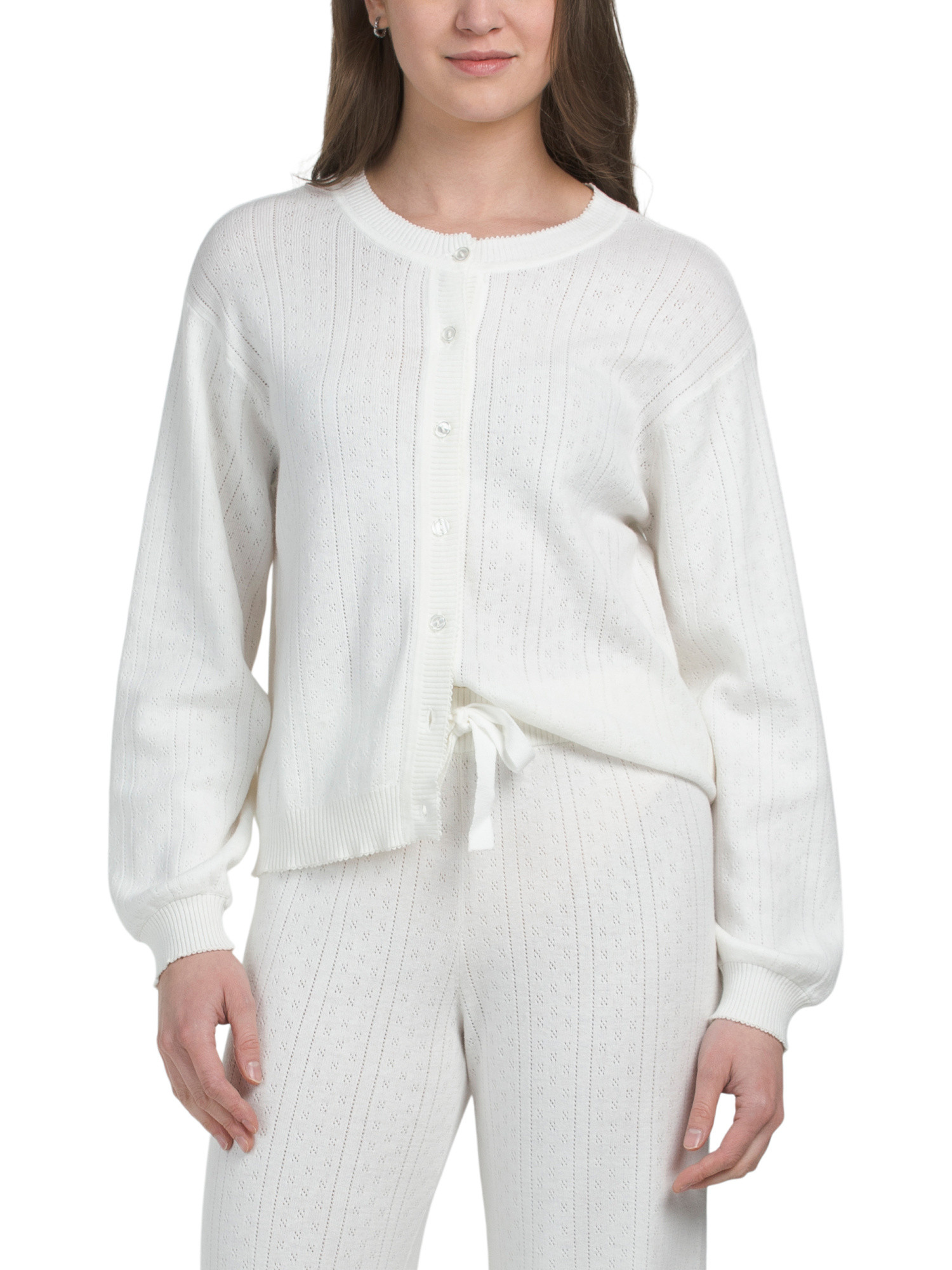 Sweetheart Pointelle Cardigan | TJ Maxx