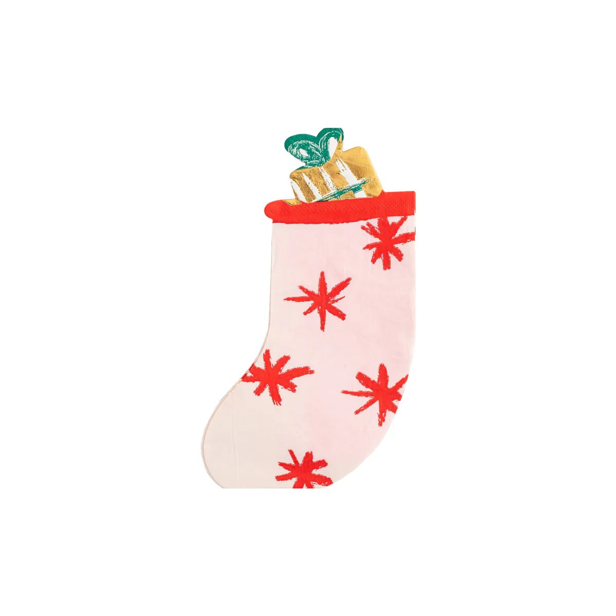 Christmas Wishes Stocking Shaped Guest Napkin | My Mind's Eye
