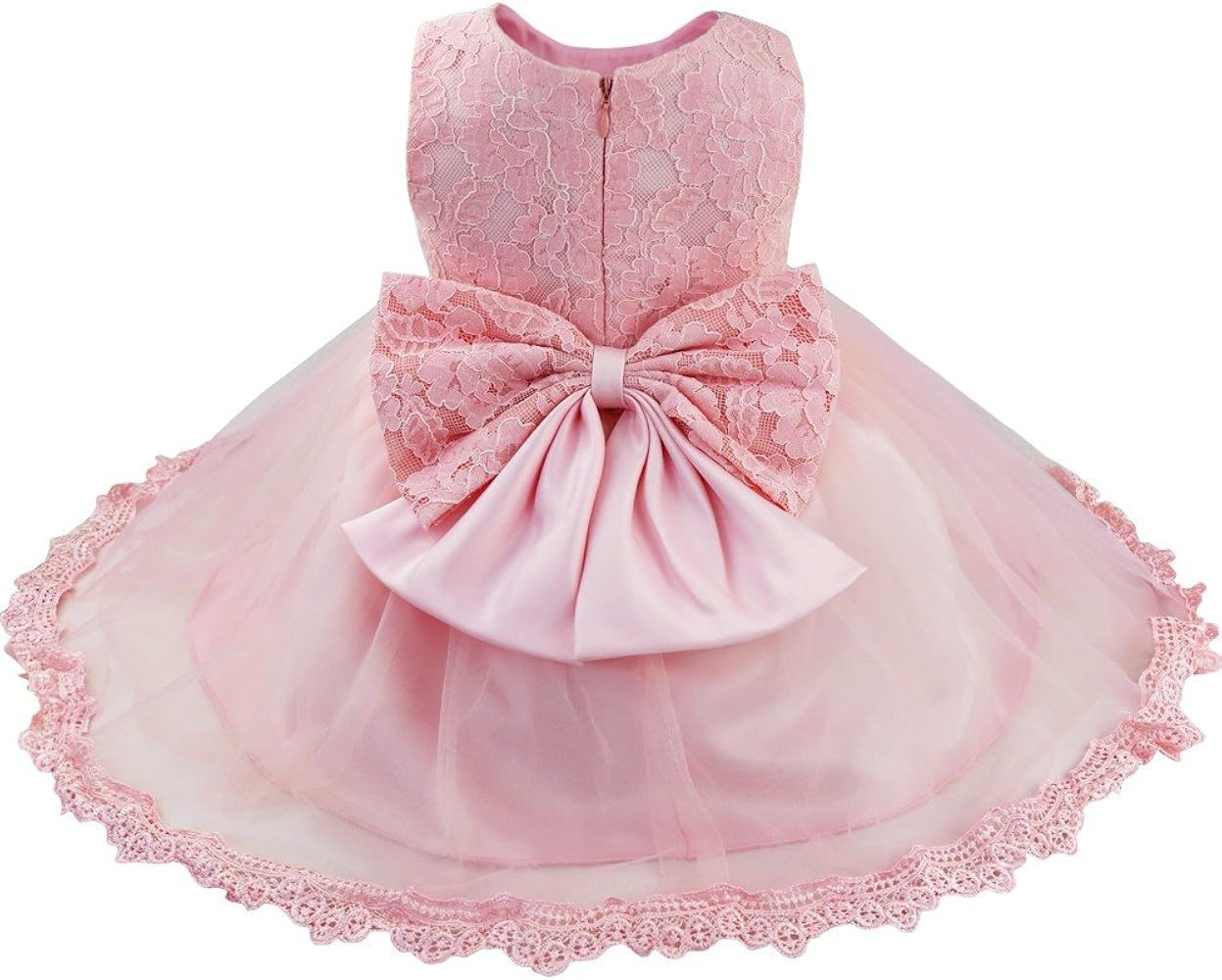 Baby Girls Flower Ruffled Princess Bowknot Wedding Pageant Christening Baptism Communion Party Dr... | Amazon (US)