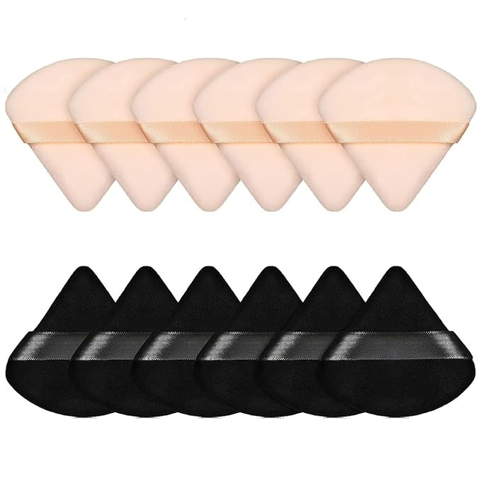 Pimoys 12 Pieces Powder Puff Triangle Makeup Puffs for Face Powder Setting Powder Foundation Blen... | Amazon (US)
